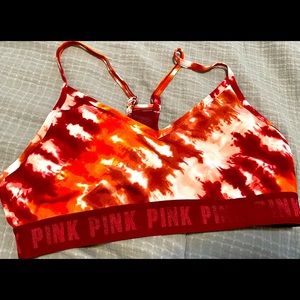 Pink sport bra